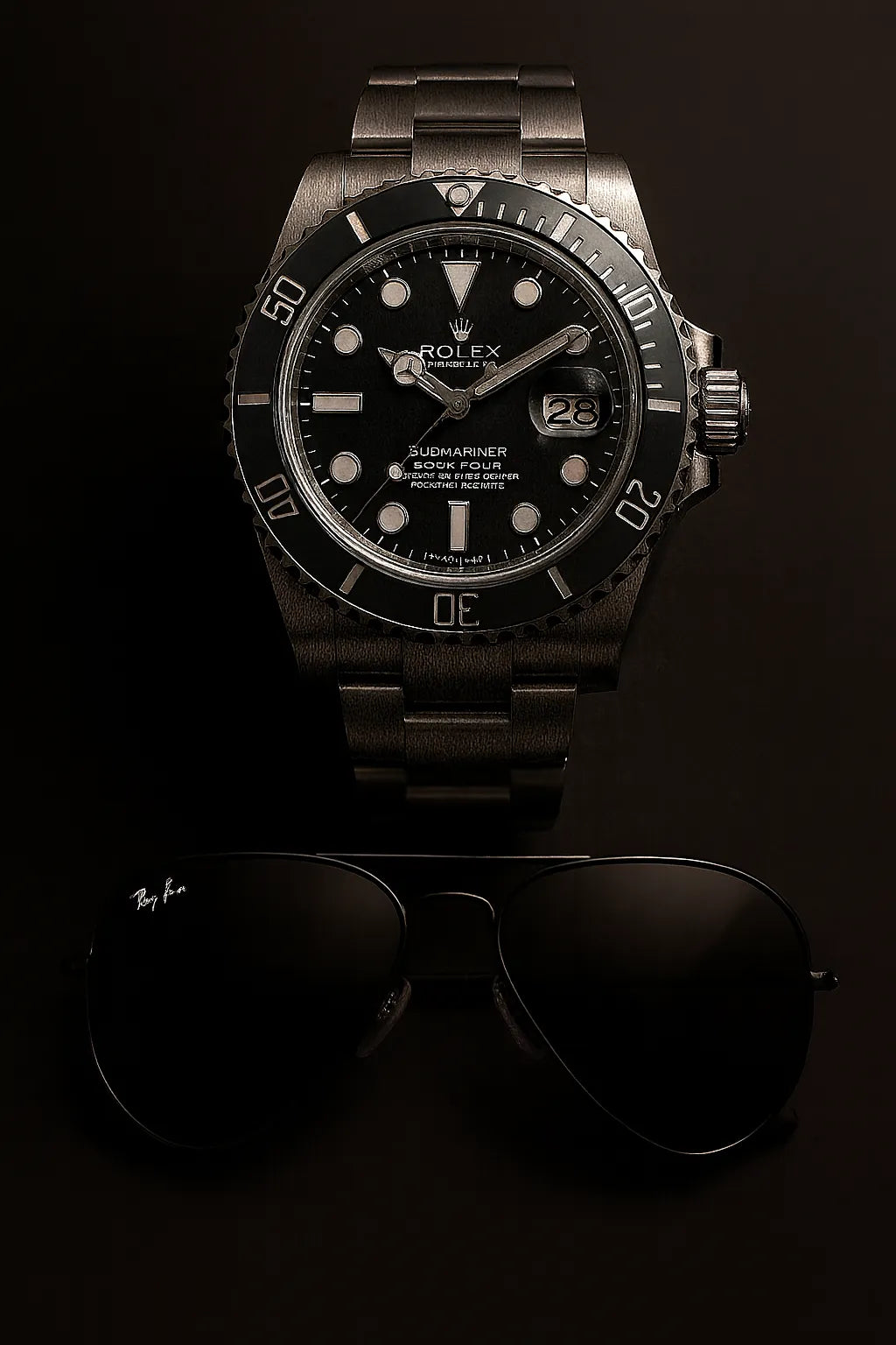COMBO: Reloj Rolex Submariner y Gafas Rayban Aviador